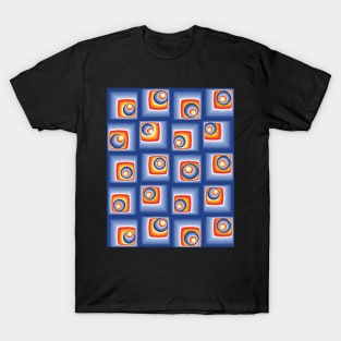 Abstract geometric shapes -blue T-Shirt